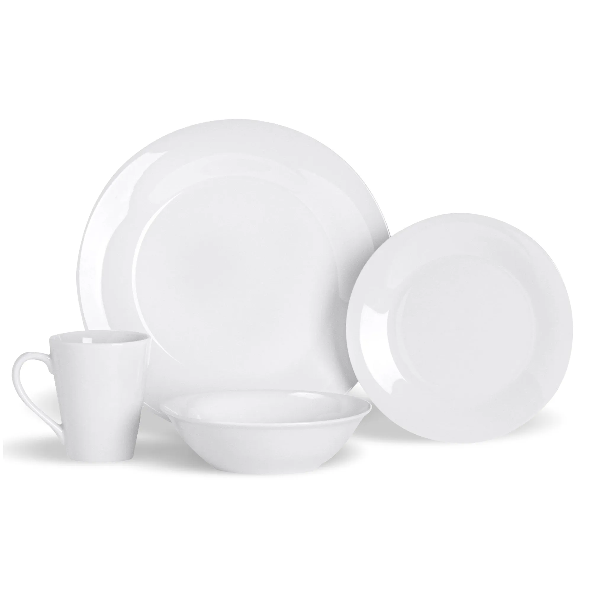 16pc White Dinner Set - By Argon Tableware