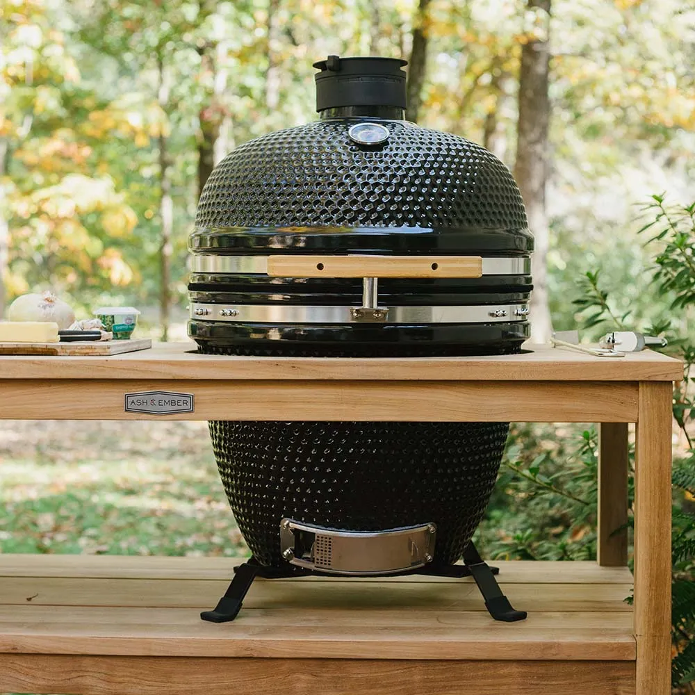 18" Kamado Grill with Grade A Teak Table