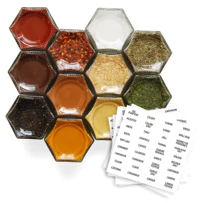 BASICS | 12 Magnetic Jars Filled with Organic Spices