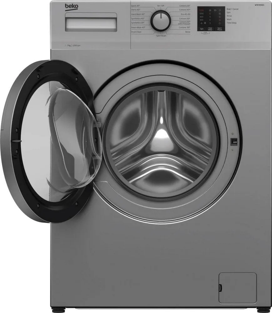 Beko WTK72041S 7kg 1200 Spin Washing Machine  Silver