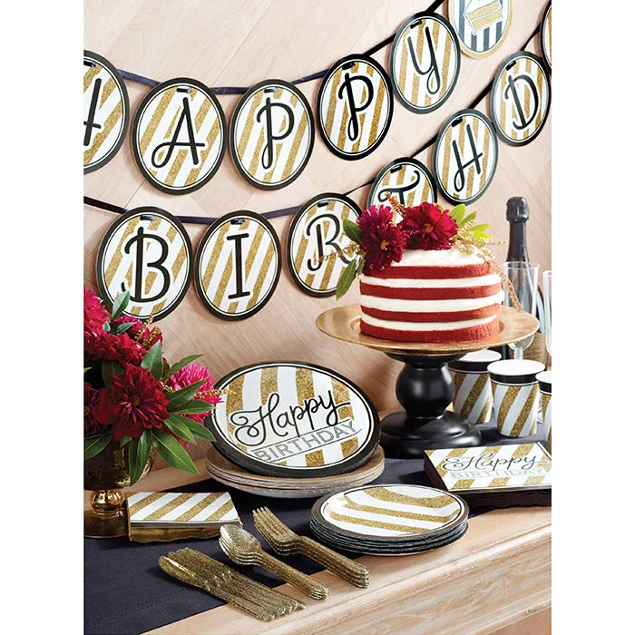 Bulk Black and Gold Paper Dinner Plates (96 per Case)