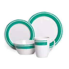 Campfire 16 Piece Melamine Dinner Set Ocean Spray