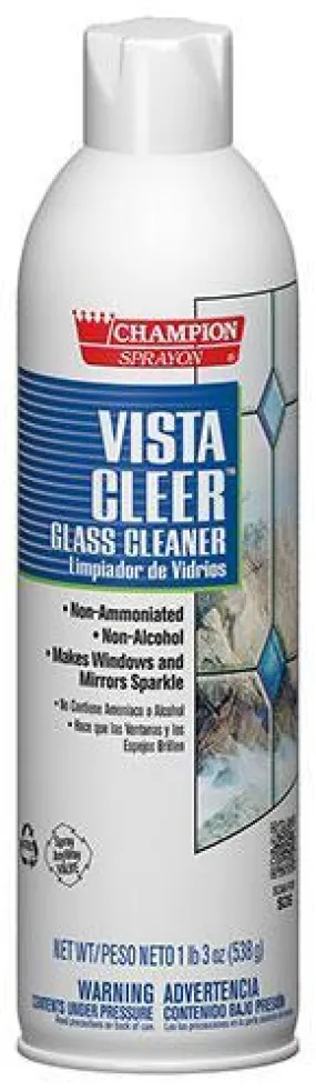 Glass Cleaner Vista Cleer® without Ammonia, Champion Sprayon, 20 oz Can, Box of 12