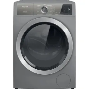 Hotpoint H8W946SBUK 9Kg Freestanding Washing Machine, 1400 rpm, 59.9cm Wide - Silver