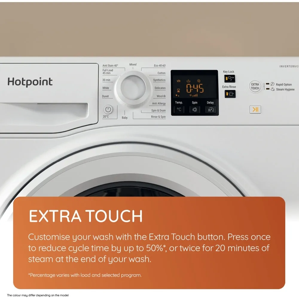 Hotpoint NSWM1046WUK Washing Machine, 10kg, 1400 Spin, White, A Rated