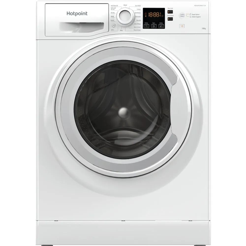 Hotpoint NSWM1046WUK Washing Machine, 10kg, 1400 Spin, White, A Rated