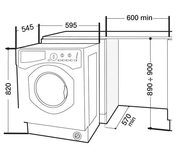 Indesit BIWMIL71252 Integrated 7Kg Washing Machine with 1200 rpm