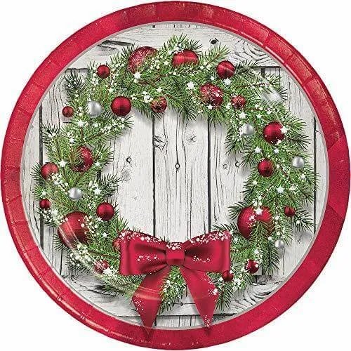 Rustic Wreath - 9" Dinner Plates