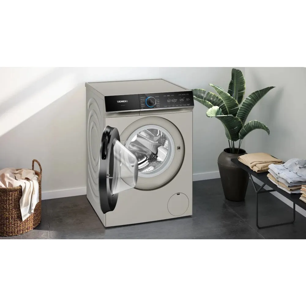 Siemens WG56B2ATGB Washing Machine, 10kg, 1600 Spin, Silver Inox, A Rated