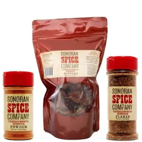 Trinidad Scorpion Peppers, Powder and Flakes Spice Gift Set