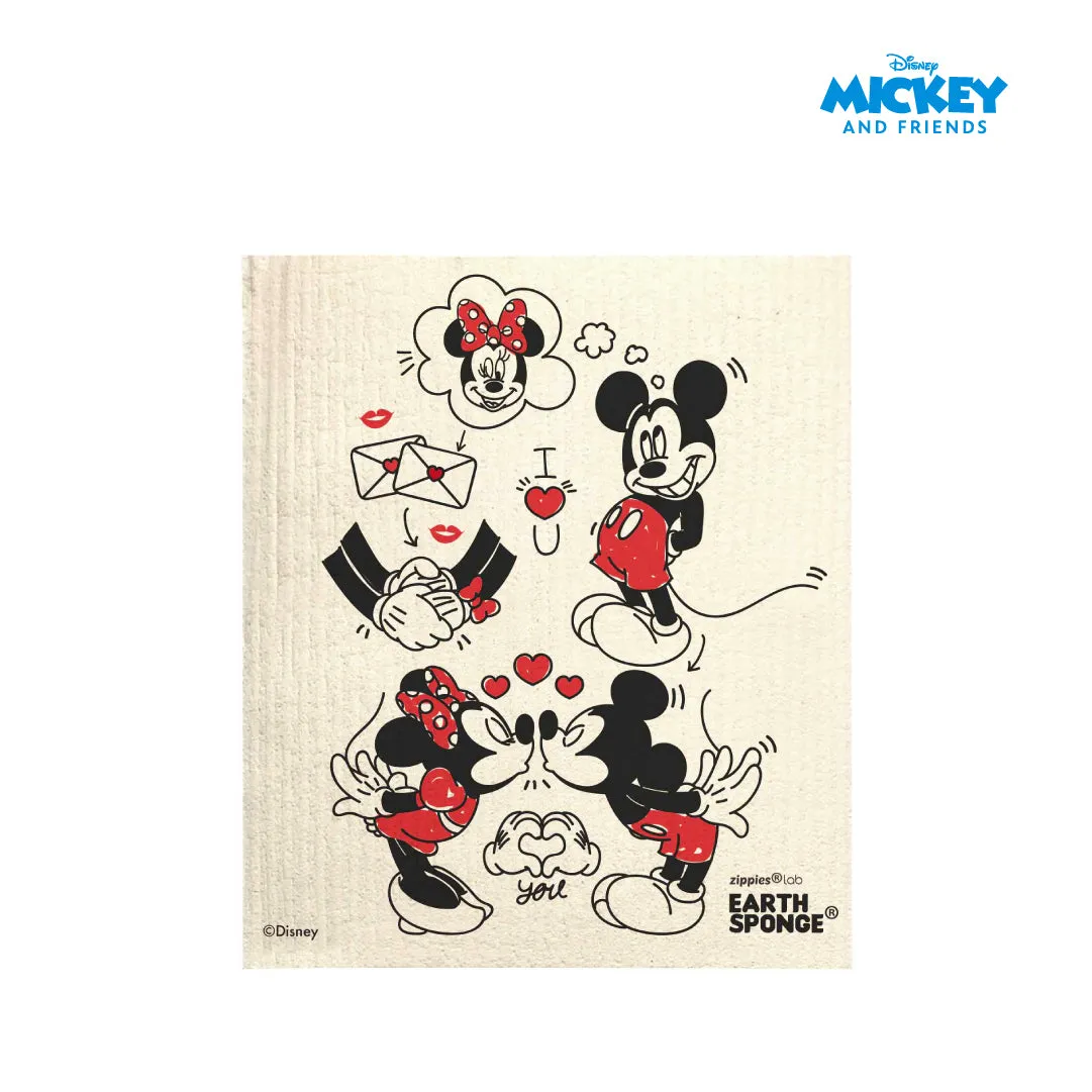 Zippies Disney Mickey and Friends Earth Sponge Reusable Cloth Towel 4's