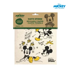 Zippies Disney Mickey and Friends Earth Sponge Reusable Cloth Towel 4's